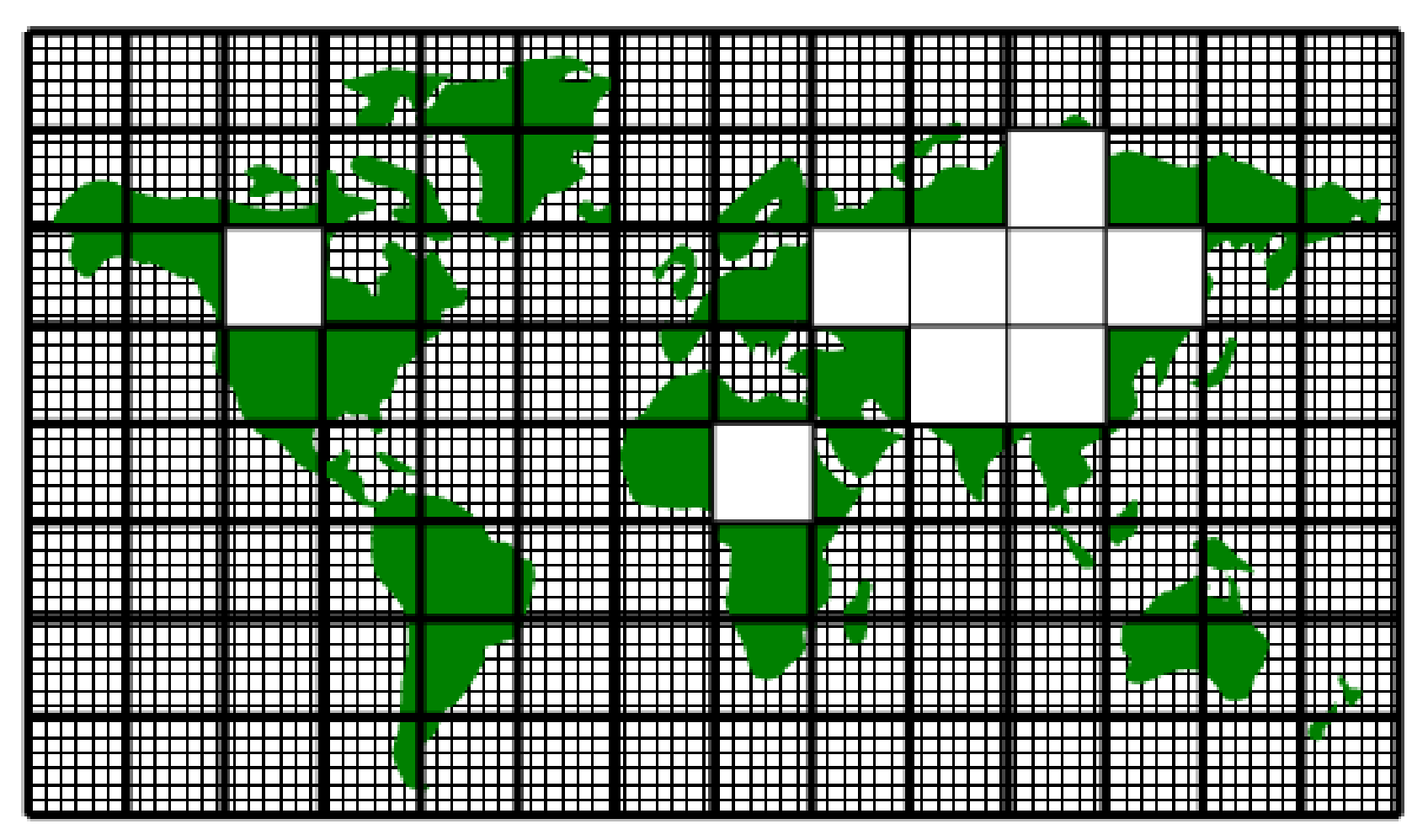 global earth subdivided into tiles